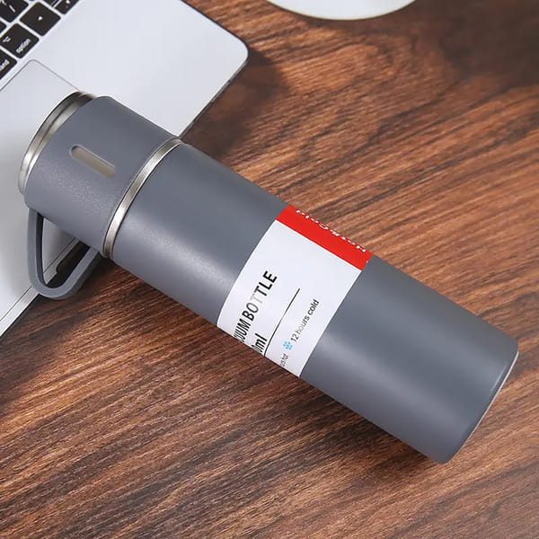 Bottle - Vacuum - 500ML - Grey - Single Piece Bottle - Vacuum - 500ML - Grey - Single Piece