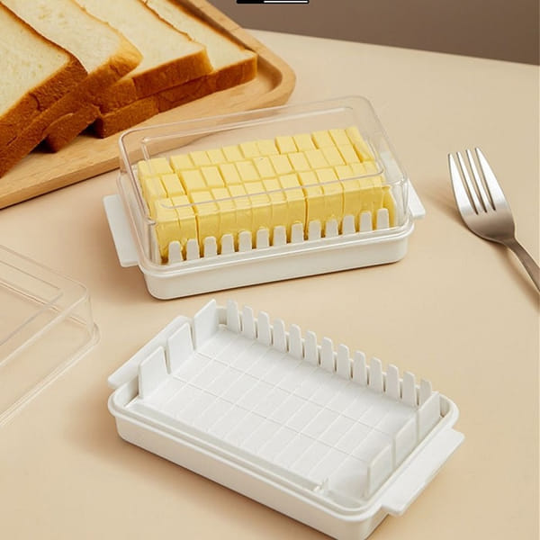 Butter Cutter Plus Storage Box - Transparent - Rectangle - Single Piece Butter Cutter Plus Storage Box - Transparent - Rectangle - Single Piece