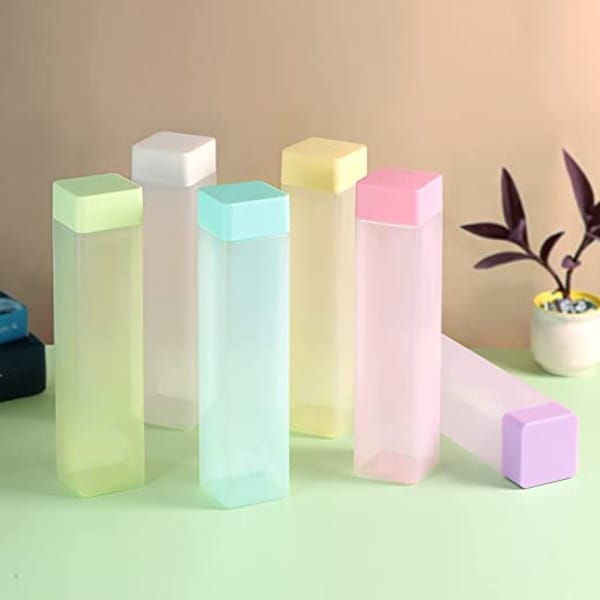 Water Bottle - Square - Assorted - Single Piece